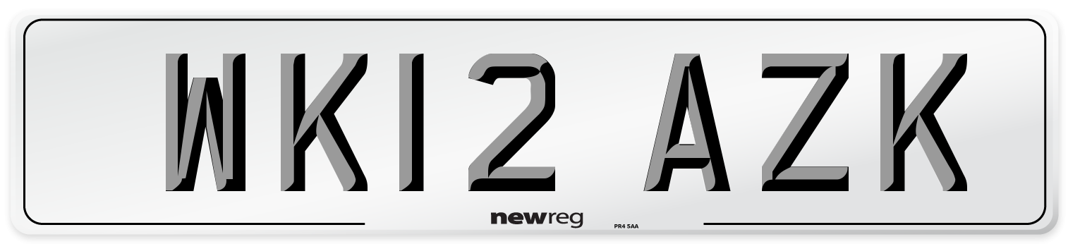 WK12 AZK Number Plate from New Reg